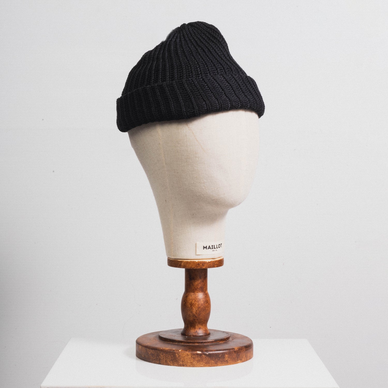 [ROTOTO] R5082 CHUNKY COTTON SHORT BEANIE _ BLACK