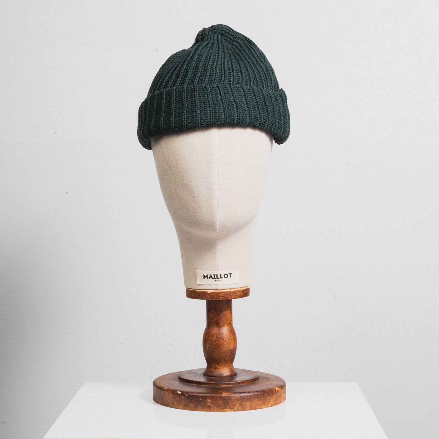 [ROTOTO] R5082 CHUNKY COTTON SHORT BEANIE _ D.GREEN