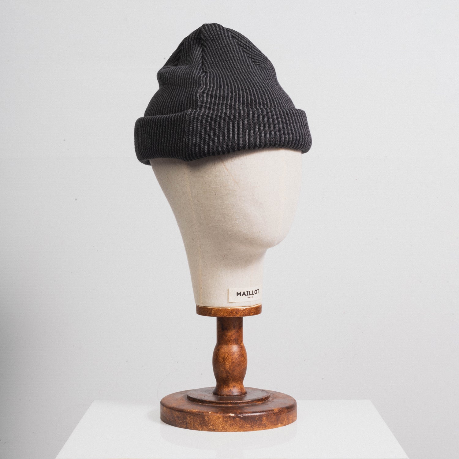 [ROTOTO] R5072 SUPER SOFT 2WAY BEANIE _ CHARCOAL/BLACK