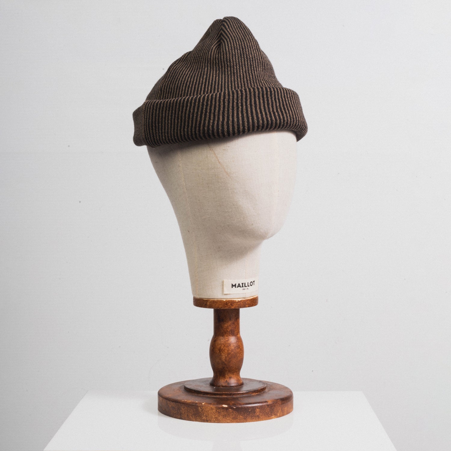 [ROTOTO] R5072 SUPER SOFT 2WAY BEANIE _ KHAKI/BLACK