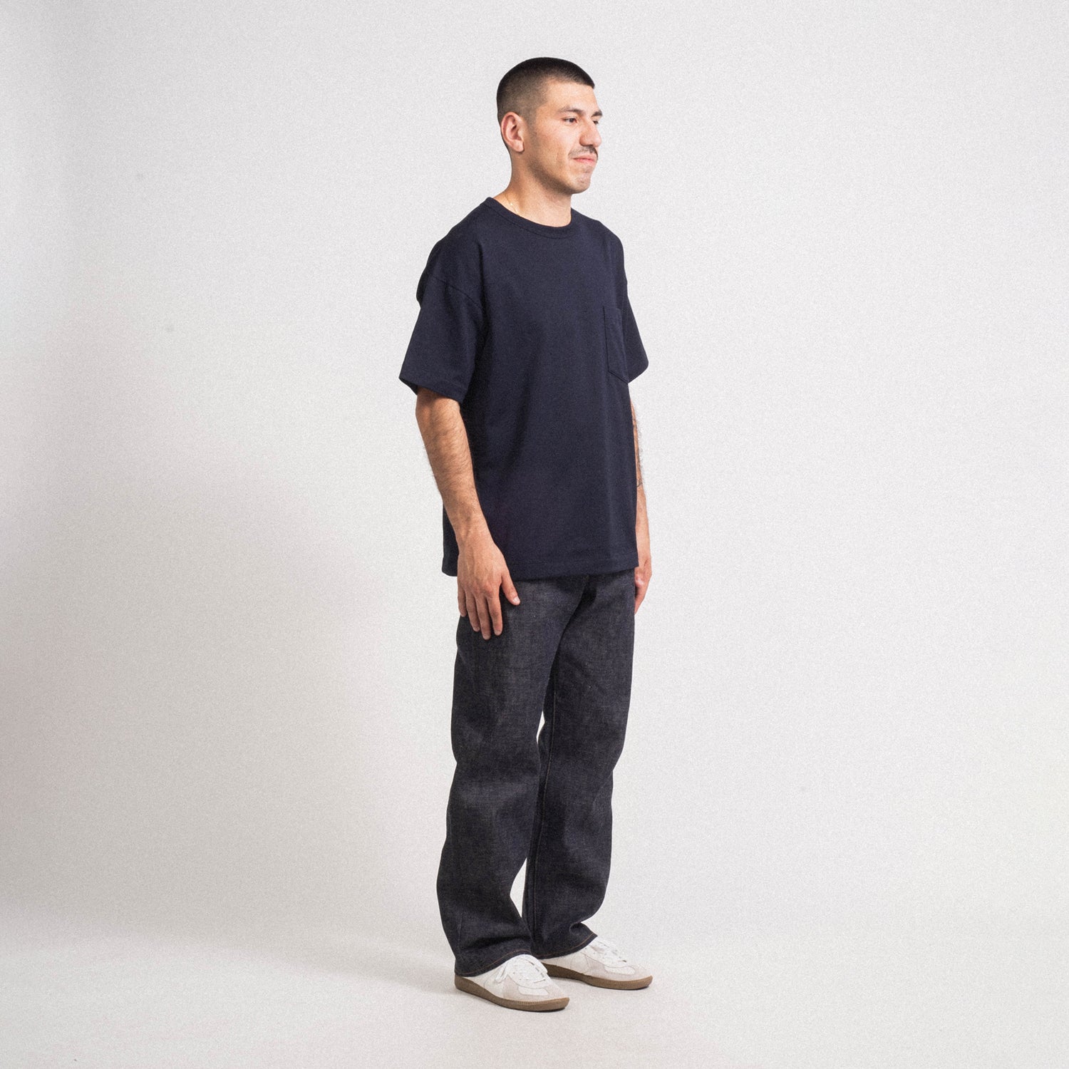 [A VONTADE] 9OZ SILKET ATHLETIC T-SHIRT  _ DK.NAVY