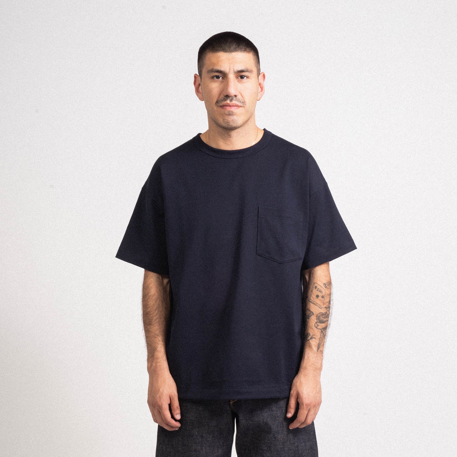 [A VONTADE] 9OZ SILKET ATHLETIC T-SHIRT  _ DK.NAVY