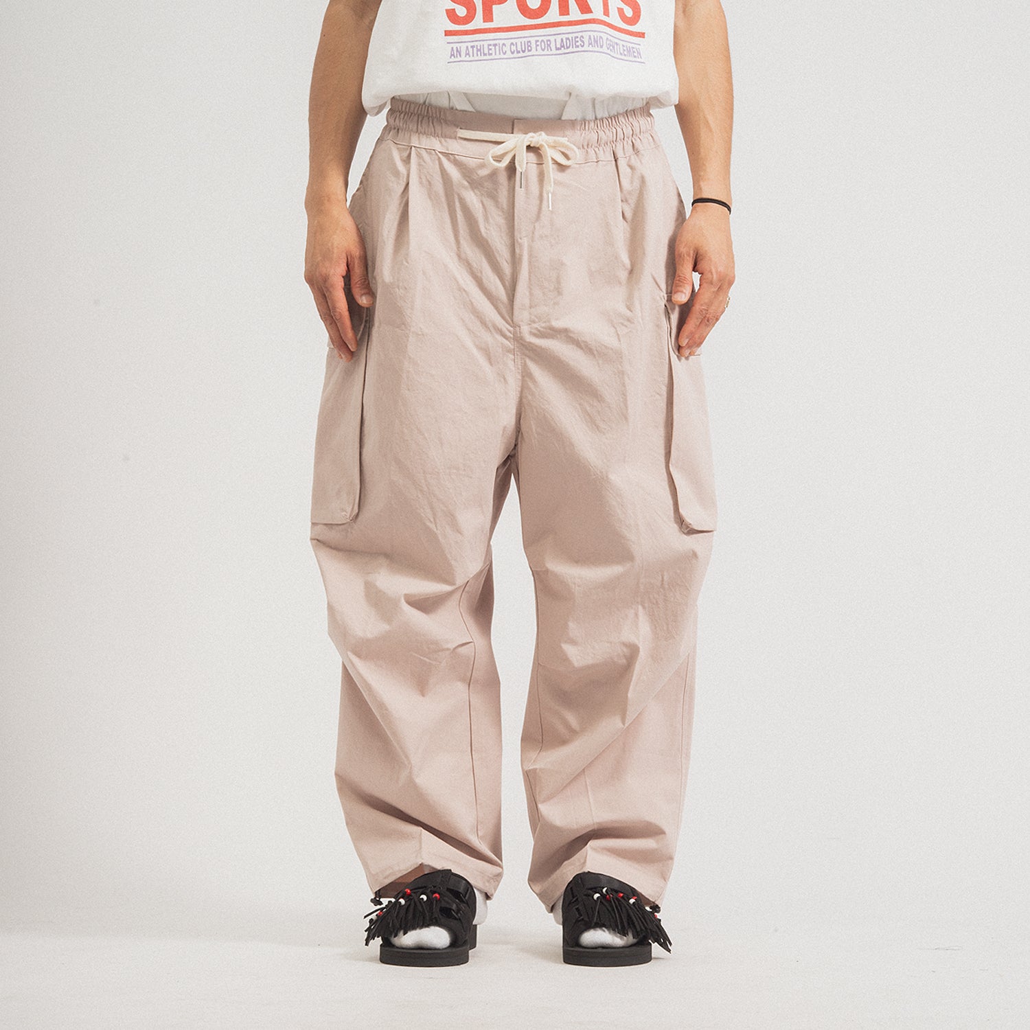 CONICHIWA BONJOUR] SS CB WIDE CARGO PANTS _ INDI PINK – MAILLOT