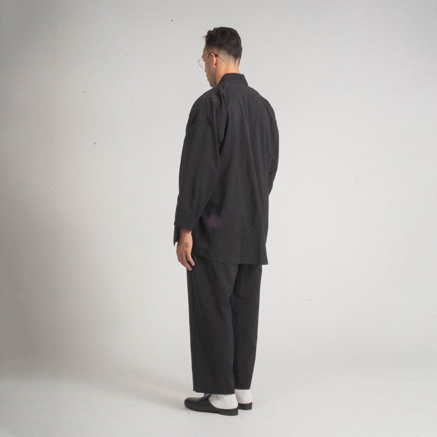 YOKO SAKAMOTO] SUIT HAORI SHIRT _ BLACK