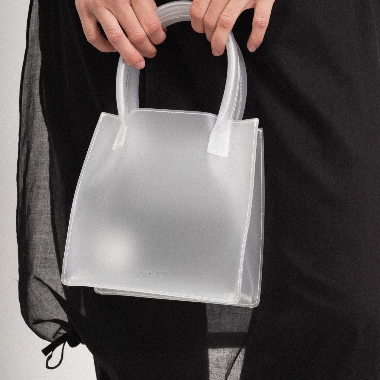 [AMOMENTO WOMEN] TPU TOTE BAG _ WHITE