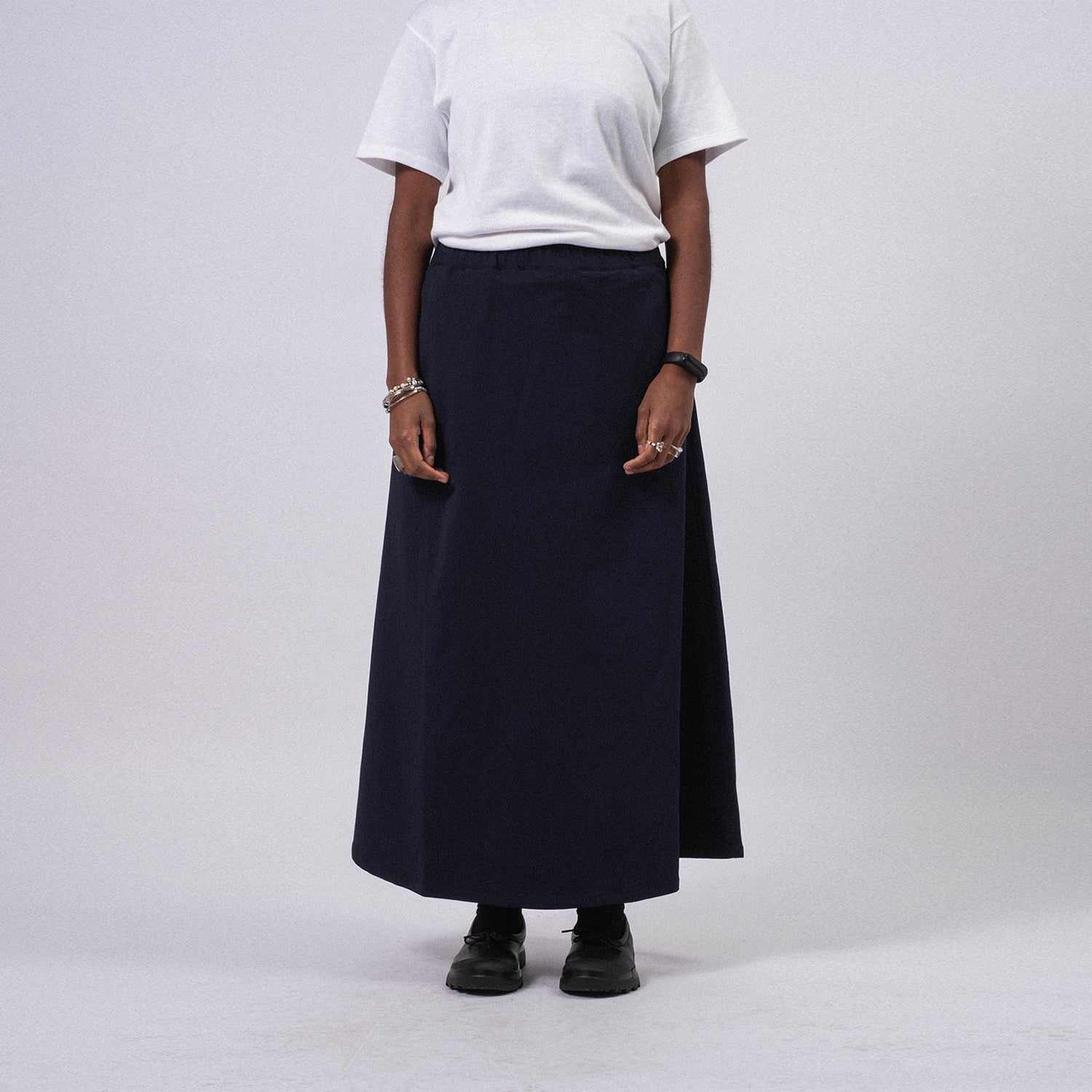 [NANAMICA] ALPHADRY SKIRT _ NAVY