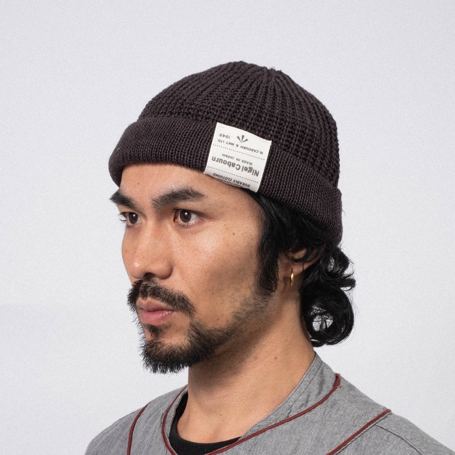 [NIGEL CABOURN] BEANIE HEMP _ CHARCOAL GREY