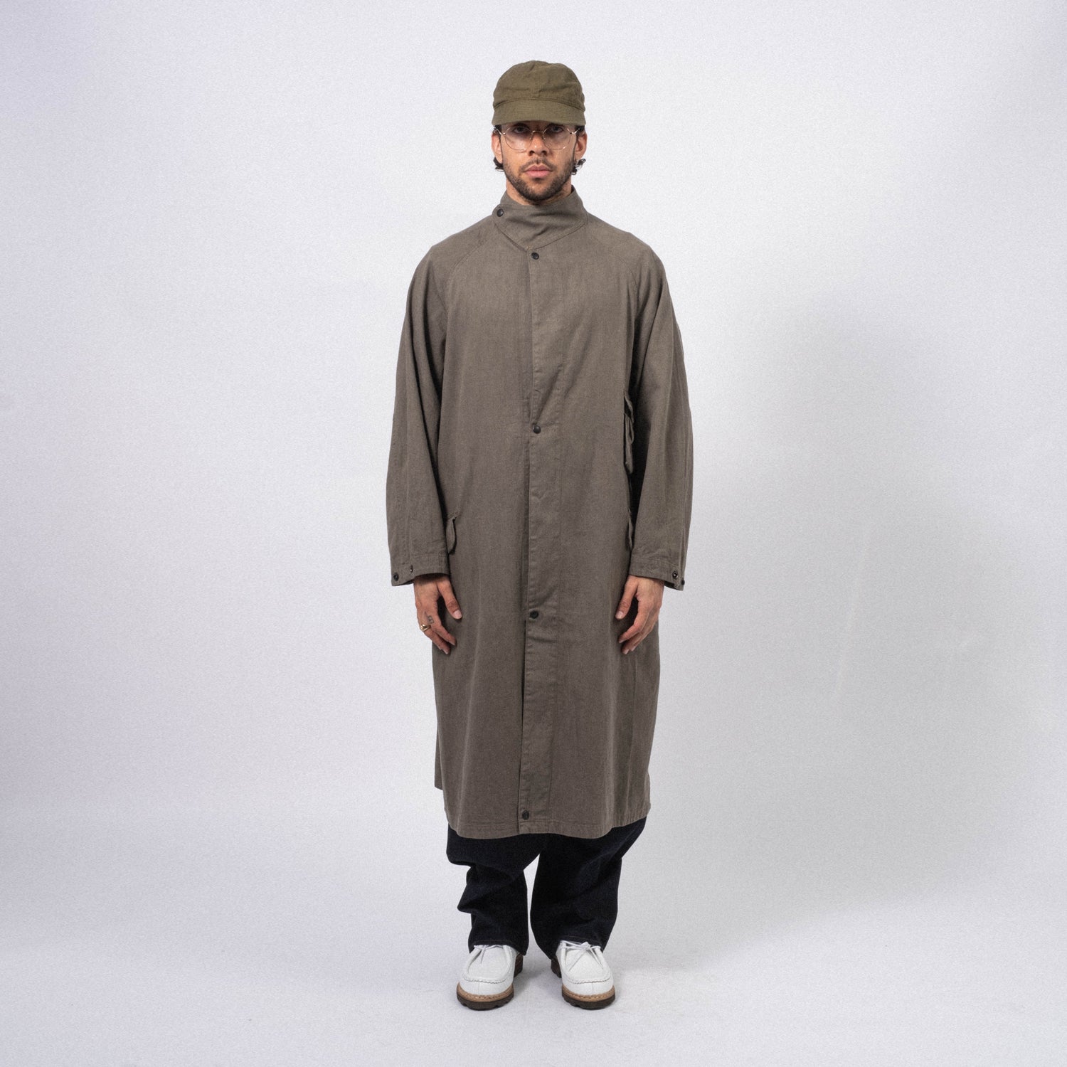 [NIGEL CABOURN] GAS PROTECT COAT 10OZ DENIM _ GREEN