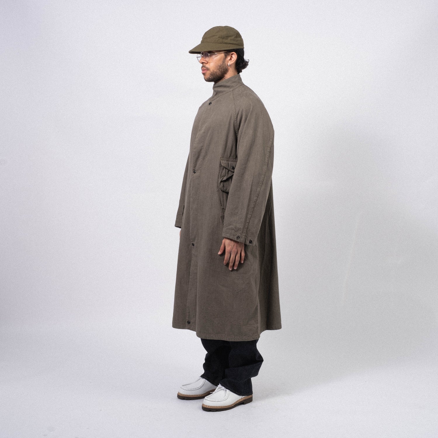 [NIGEL CABOURN] GAS PROTECT COAT 10OZ DENIM _ GREEN