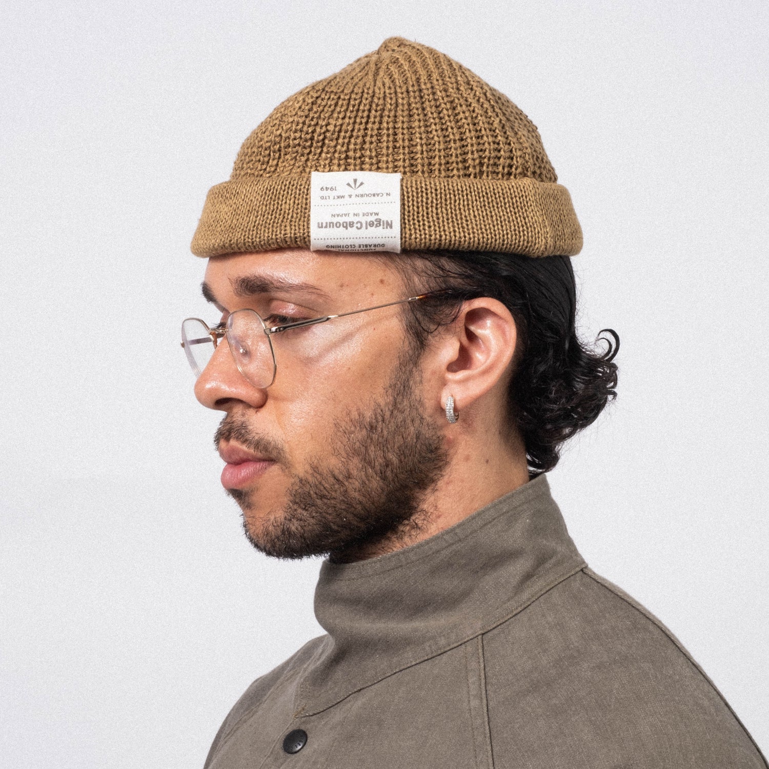 [NIGEL CABOURN] BEANIE HEMP _ KHAKI