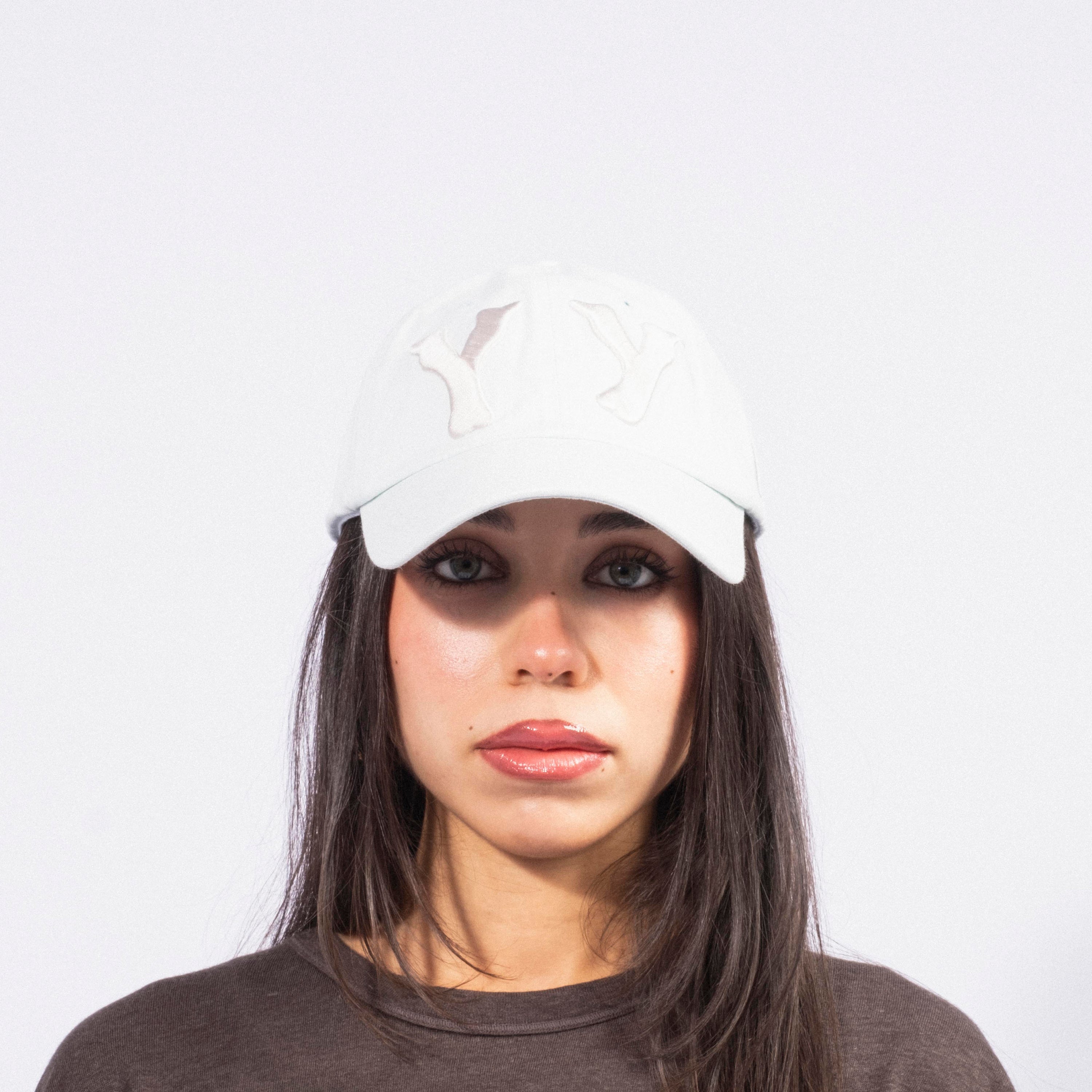 [OPEN YY] YY HEART BONE BALL CAP _ WHITE