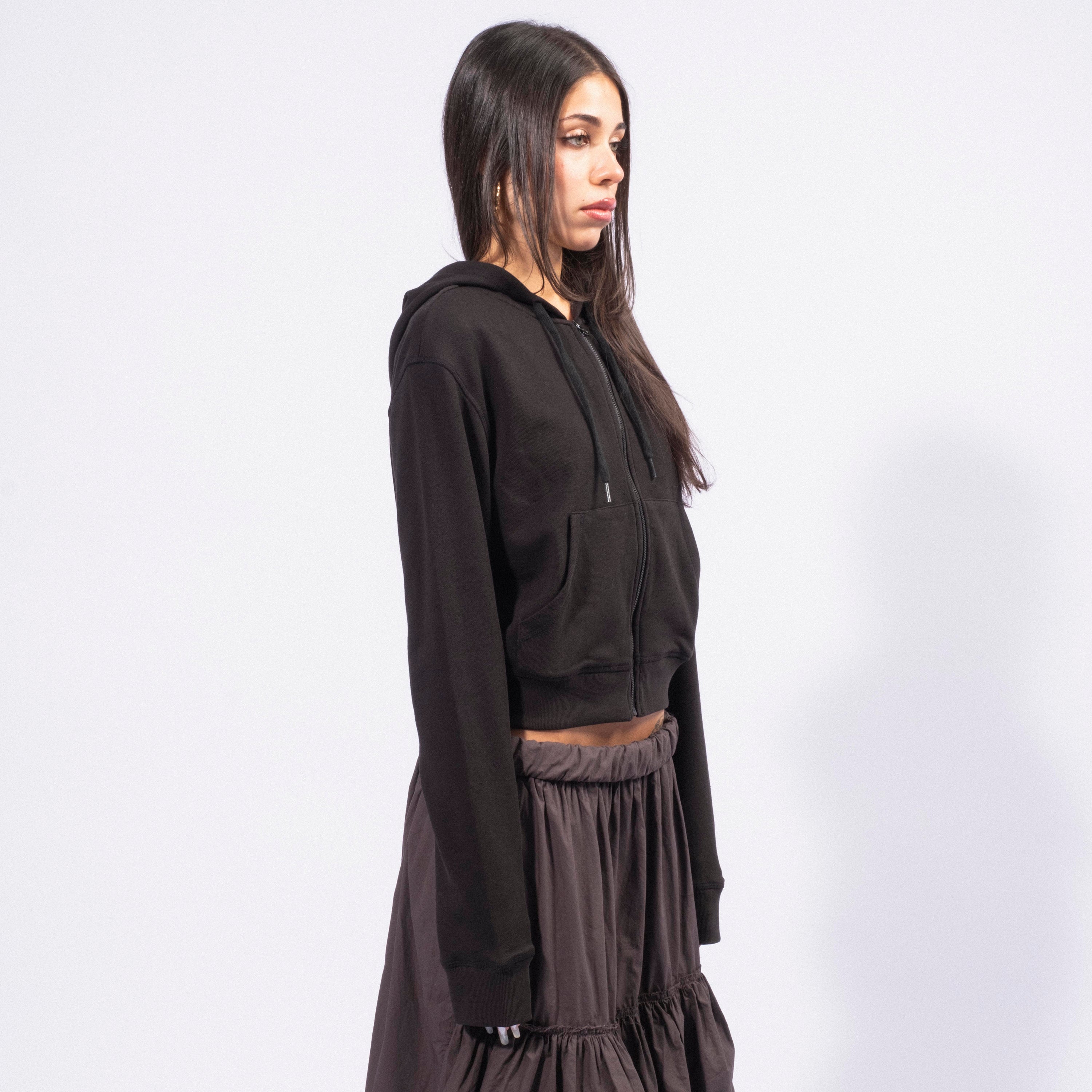 [OPEN YY] LOUNGE ZIP HOODIE _ BLACK
