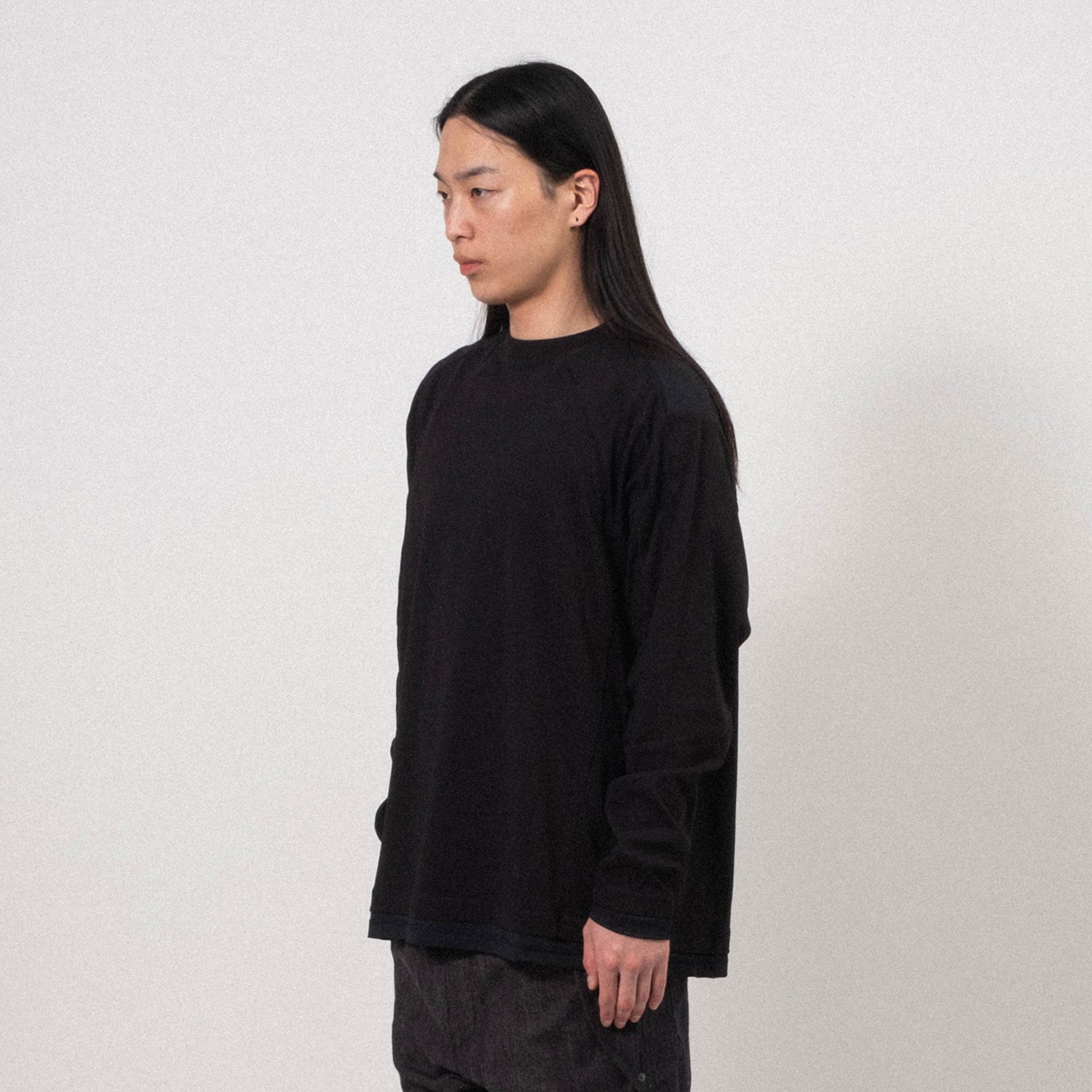 [SAN SAN GEAR] MESH PANELED LONG SLEEVES	_ BLACK