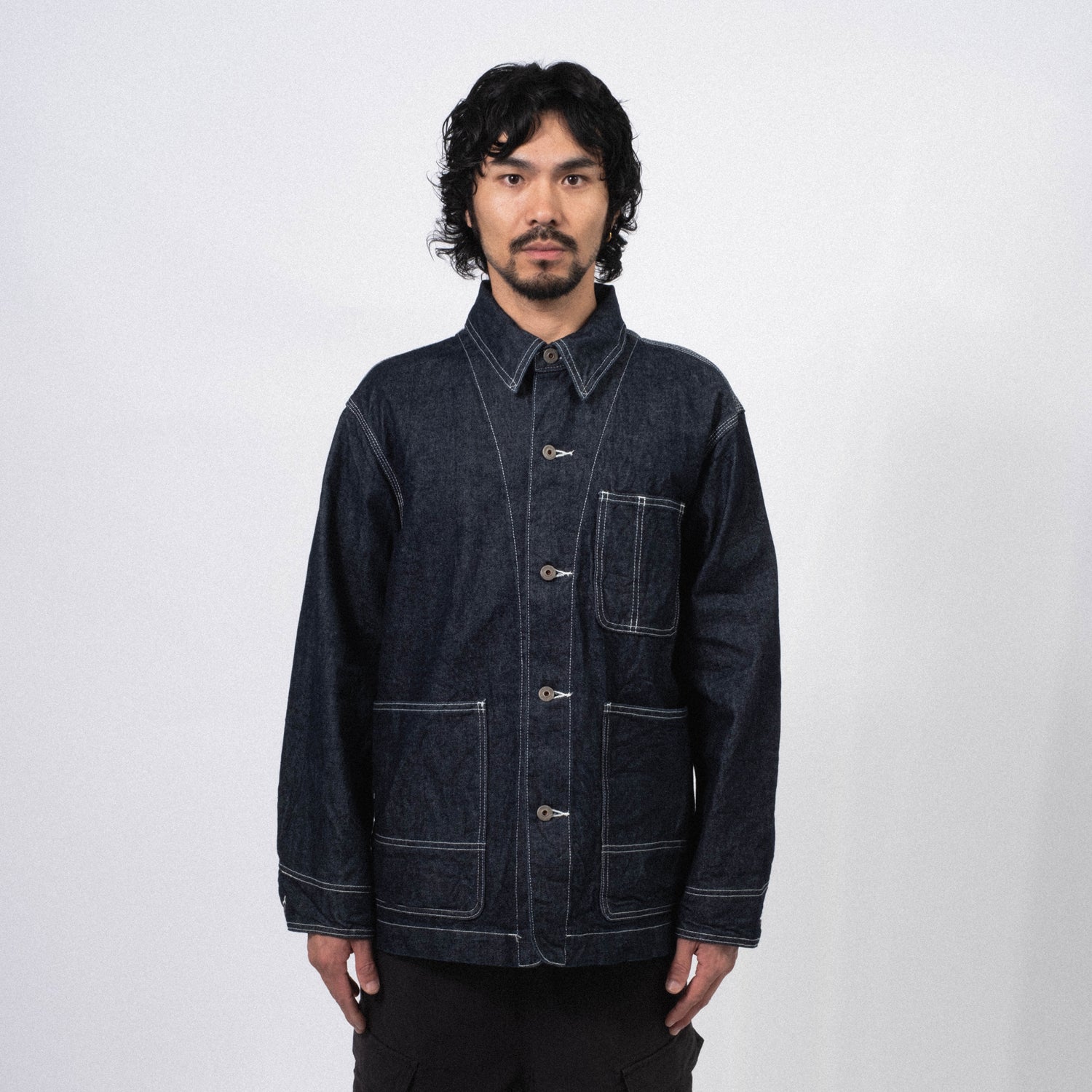 [SNOW PEAK] RECYCLED COTTON DENIM JACKET _ INDIGO