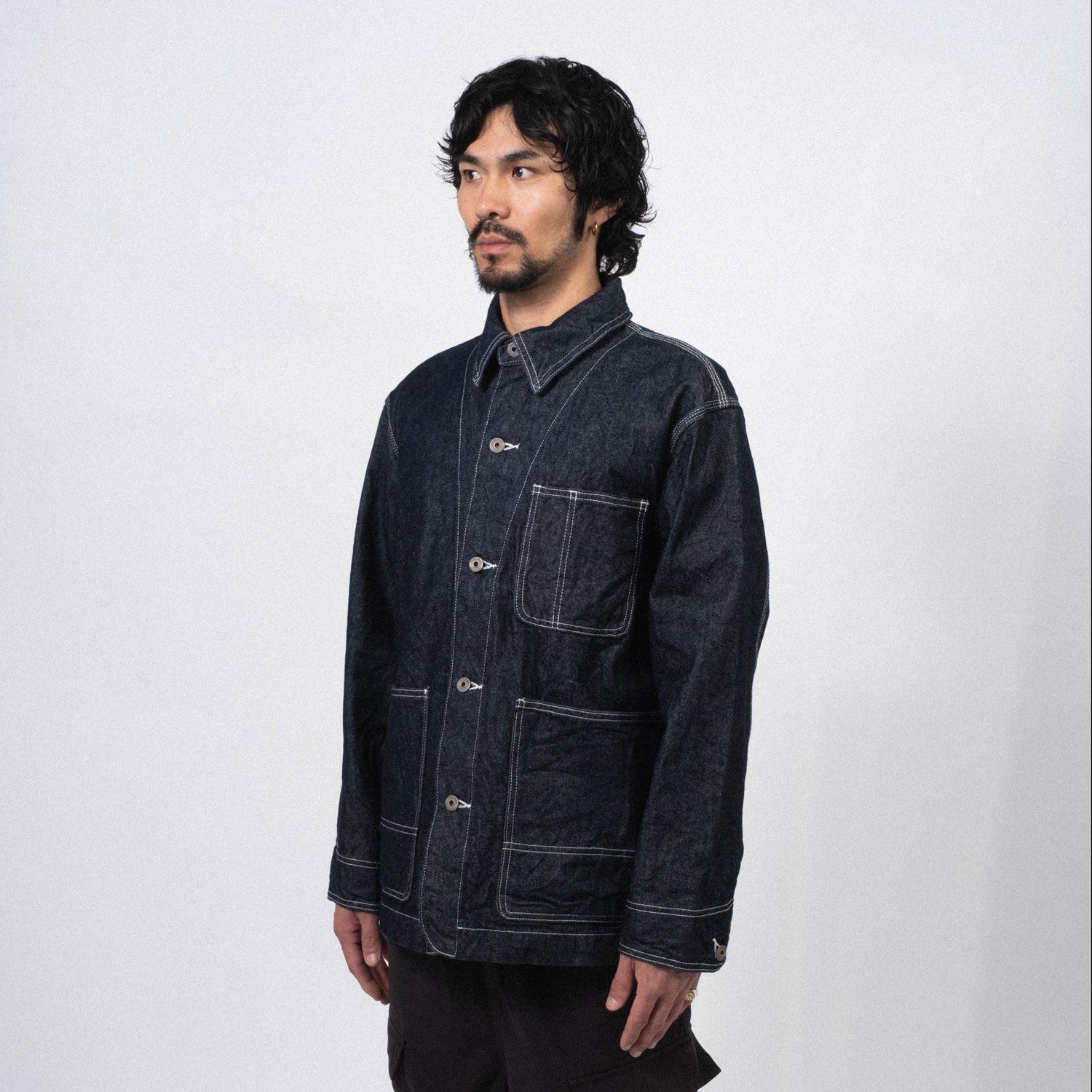 [SNOW PEAK] RECYCLED COTTON DENIM JACKET _ INDIGO