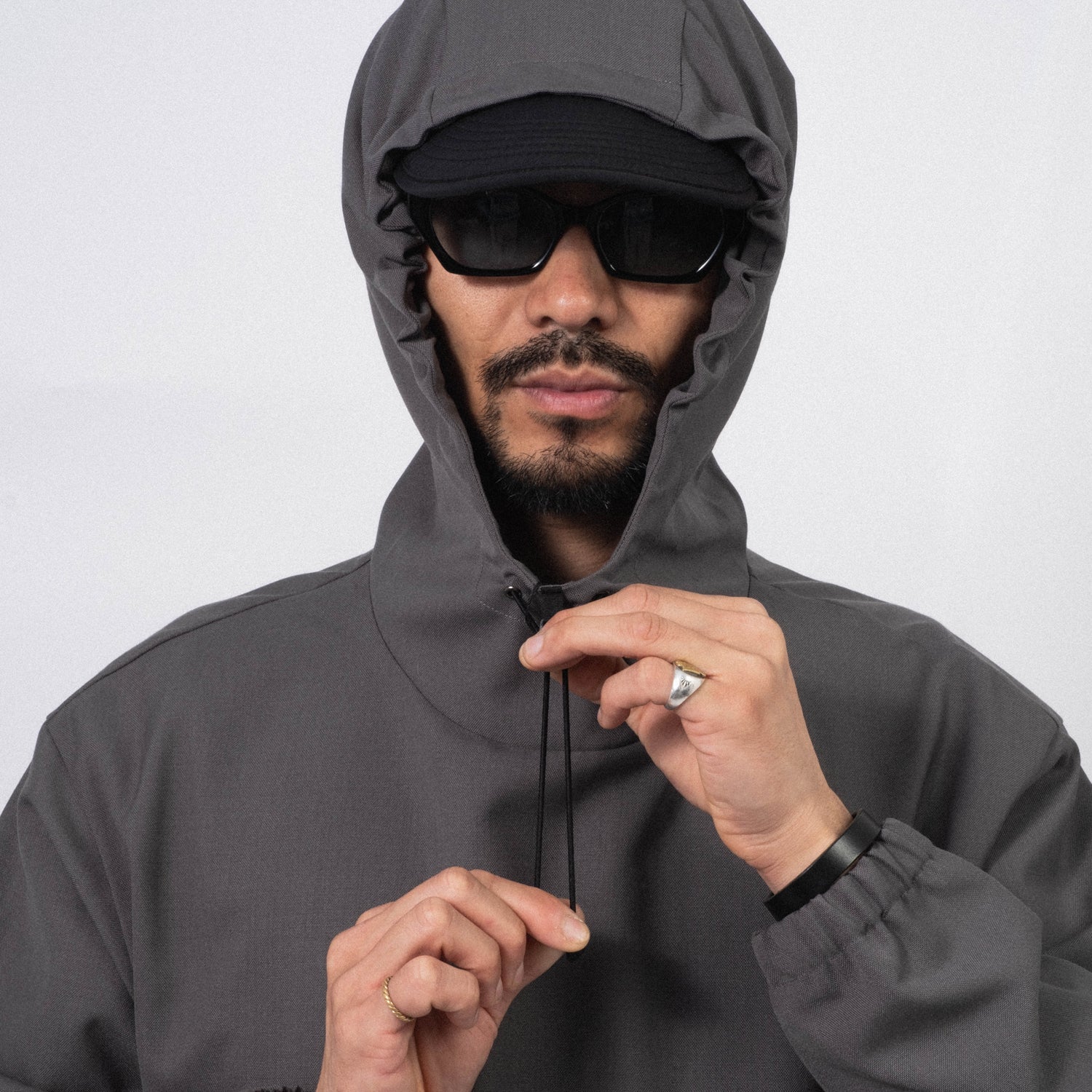 Cotton Dobby Herringbone Hoodie M Cotton Dobby Herringbone Hoodie M