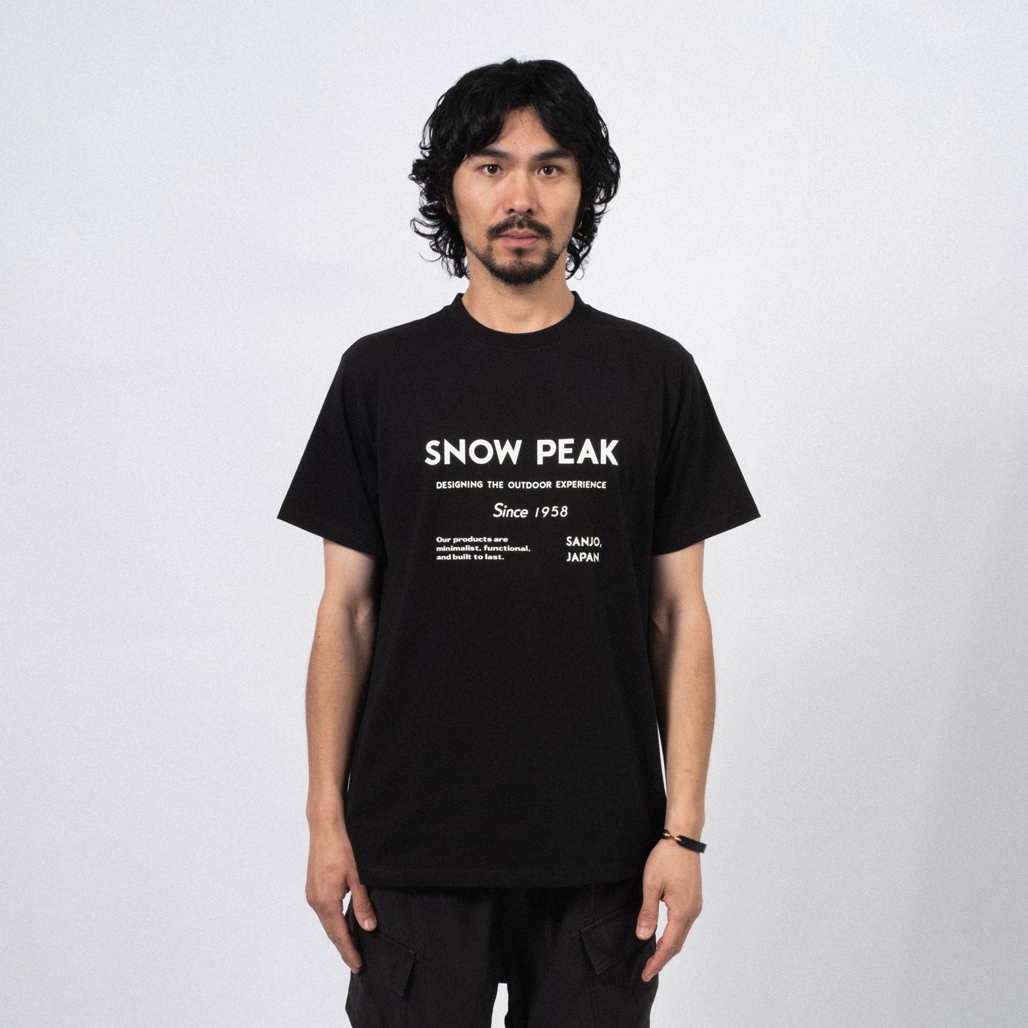 [SNOW PEAK] SP TYPOGRAPHY T-SHIRT _ BLACK