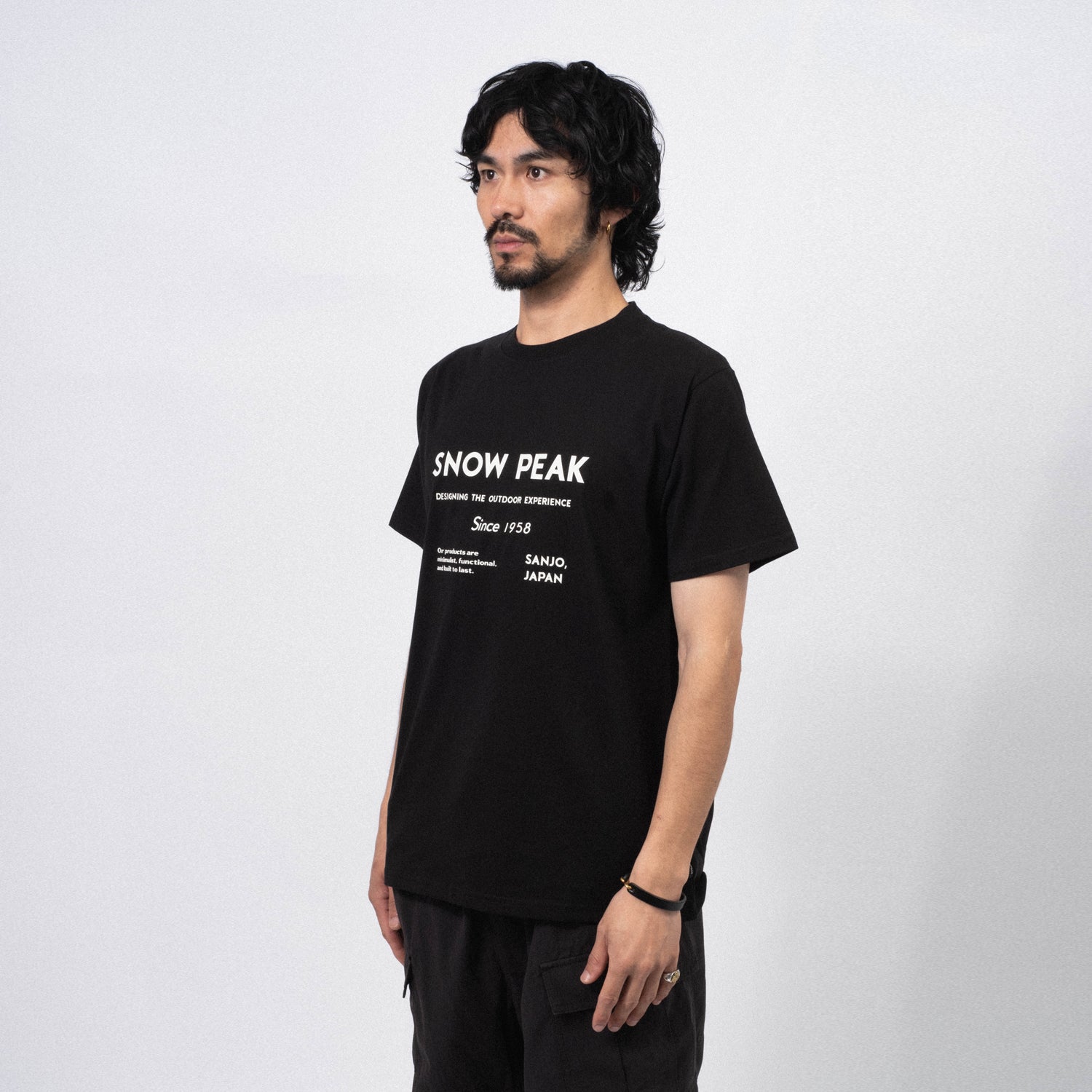 [SNOW PEAK] SP TYPOGRAPHY T-SHIRT _ BLACK