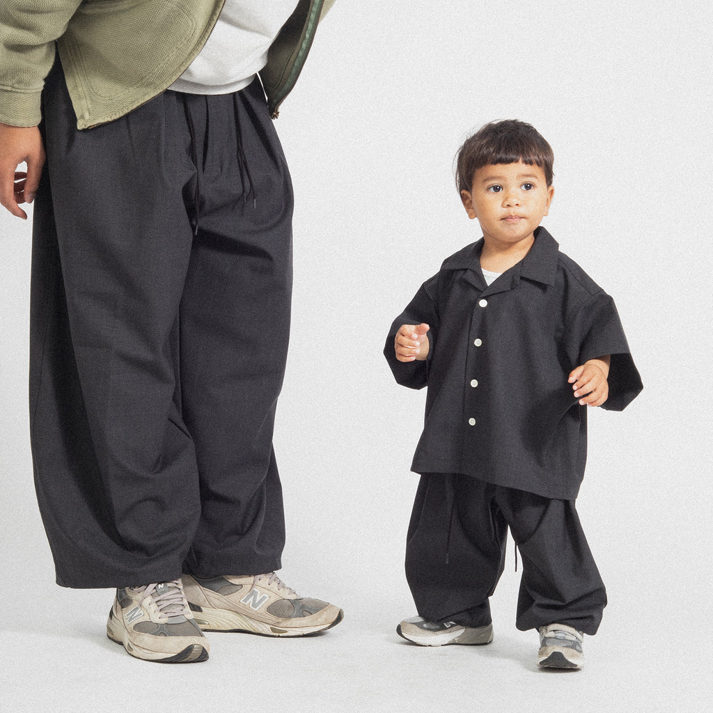 [SILLAGE] KIDS OVERSHIRT SHORT SLEEVE _ ANTHRACITE