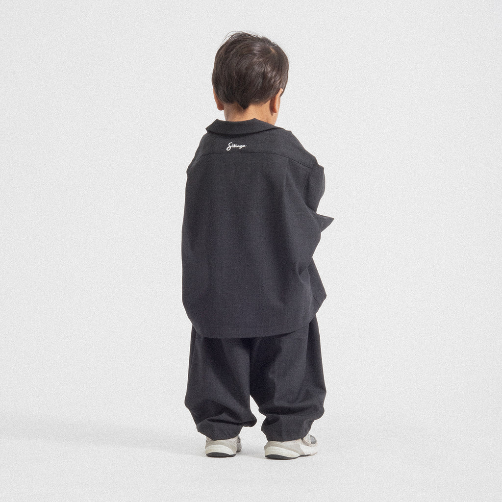 [SILLAGE] KIDS OVERSHIRT SHORT SLEEVE _ ANTHRACITE