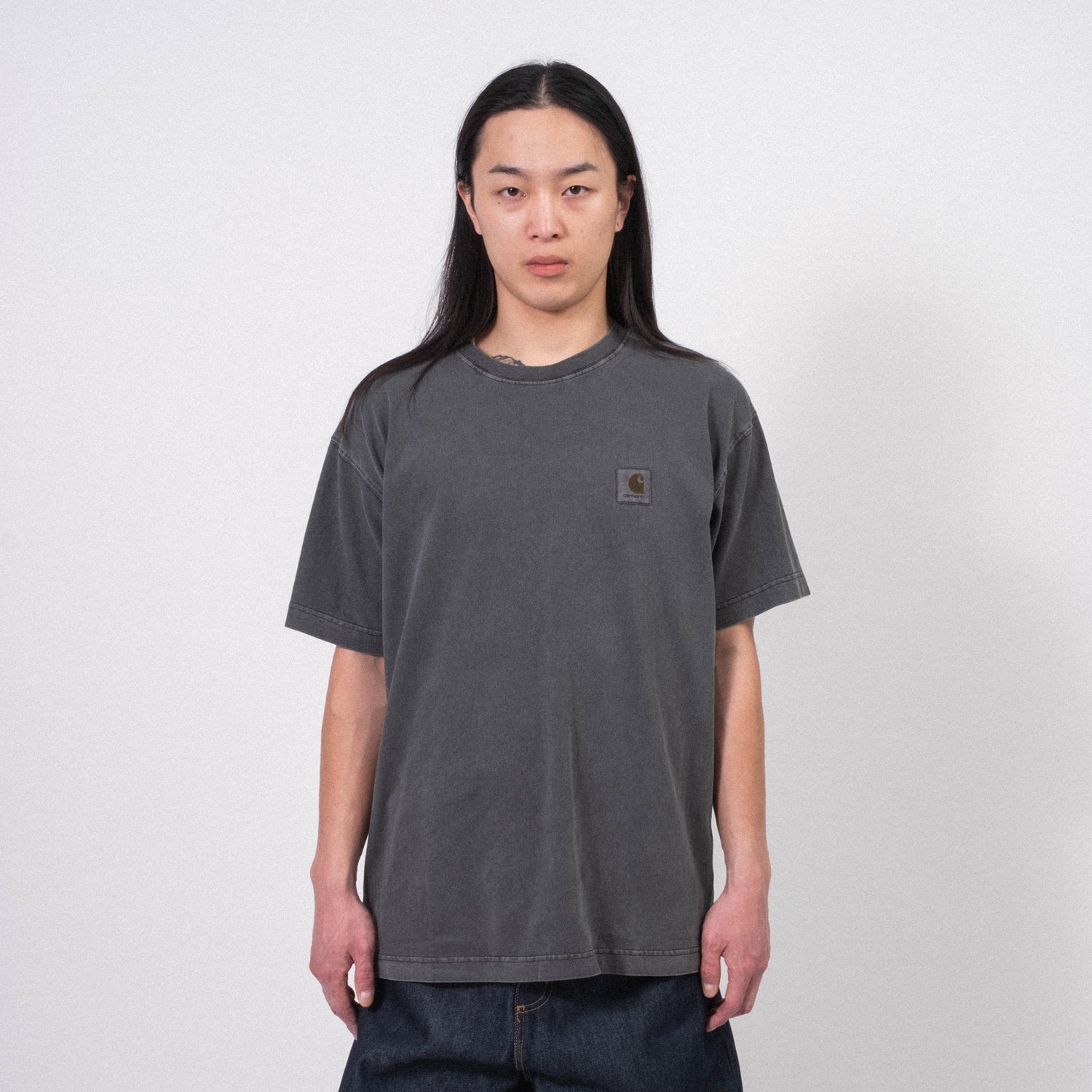 [CARHARTT] S/S VISTA T-SHIRT _ GRAPHITE GARMENT DYED