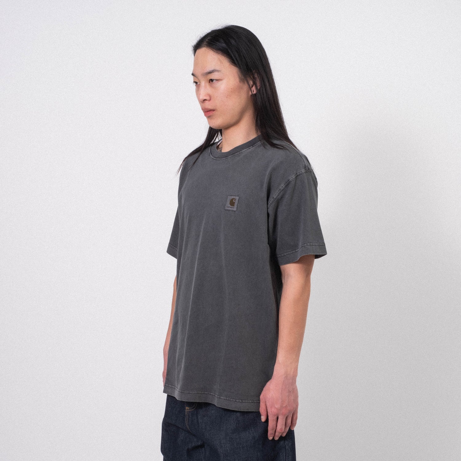 [CARHARTT] S/S VISTA T-SHIRT _ GRAPHITE GARMENT DYED