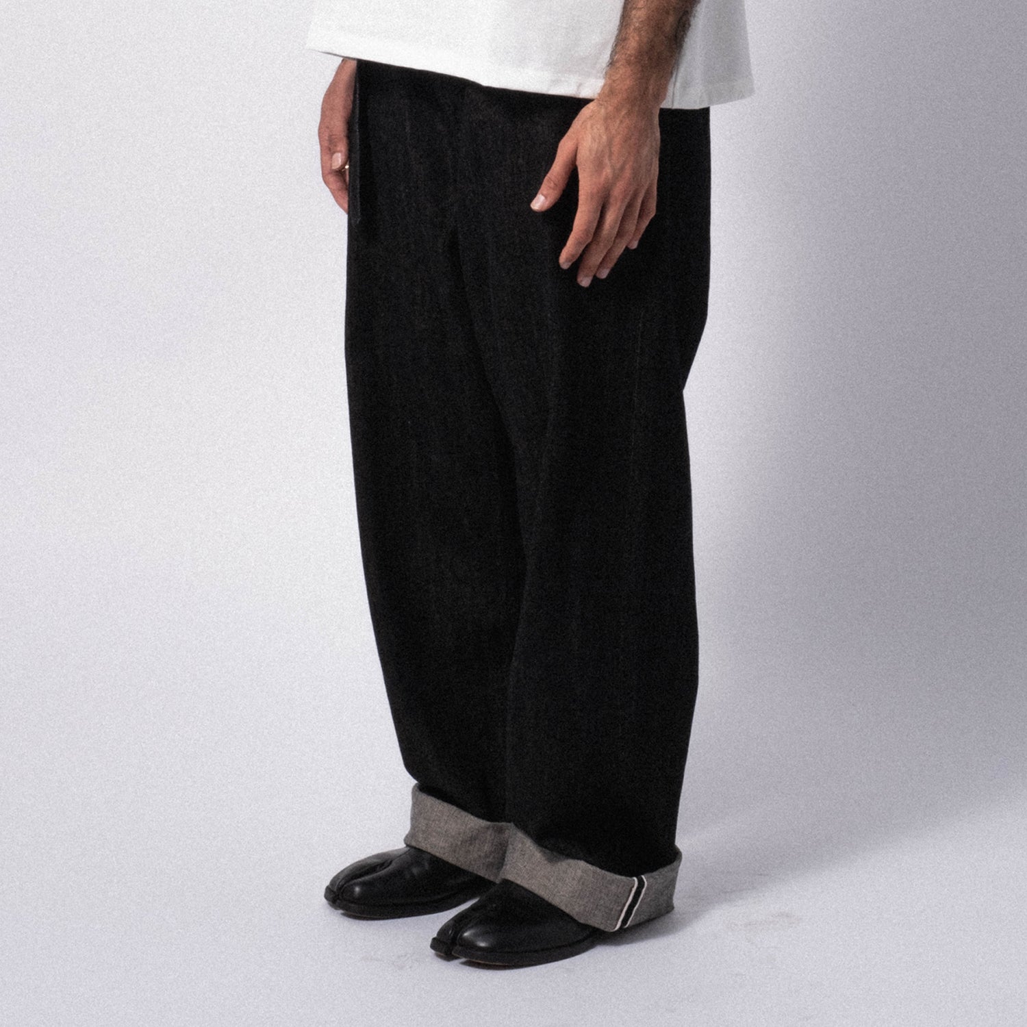 [YOKO SAKAMOTO] DENIM WIDE TROUSERS _ BLACK ONE WASH