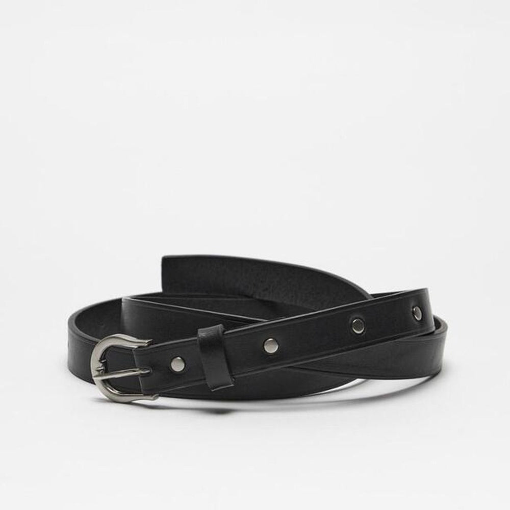 [YOUTH] LONG LEATHER BELT _ BLACK