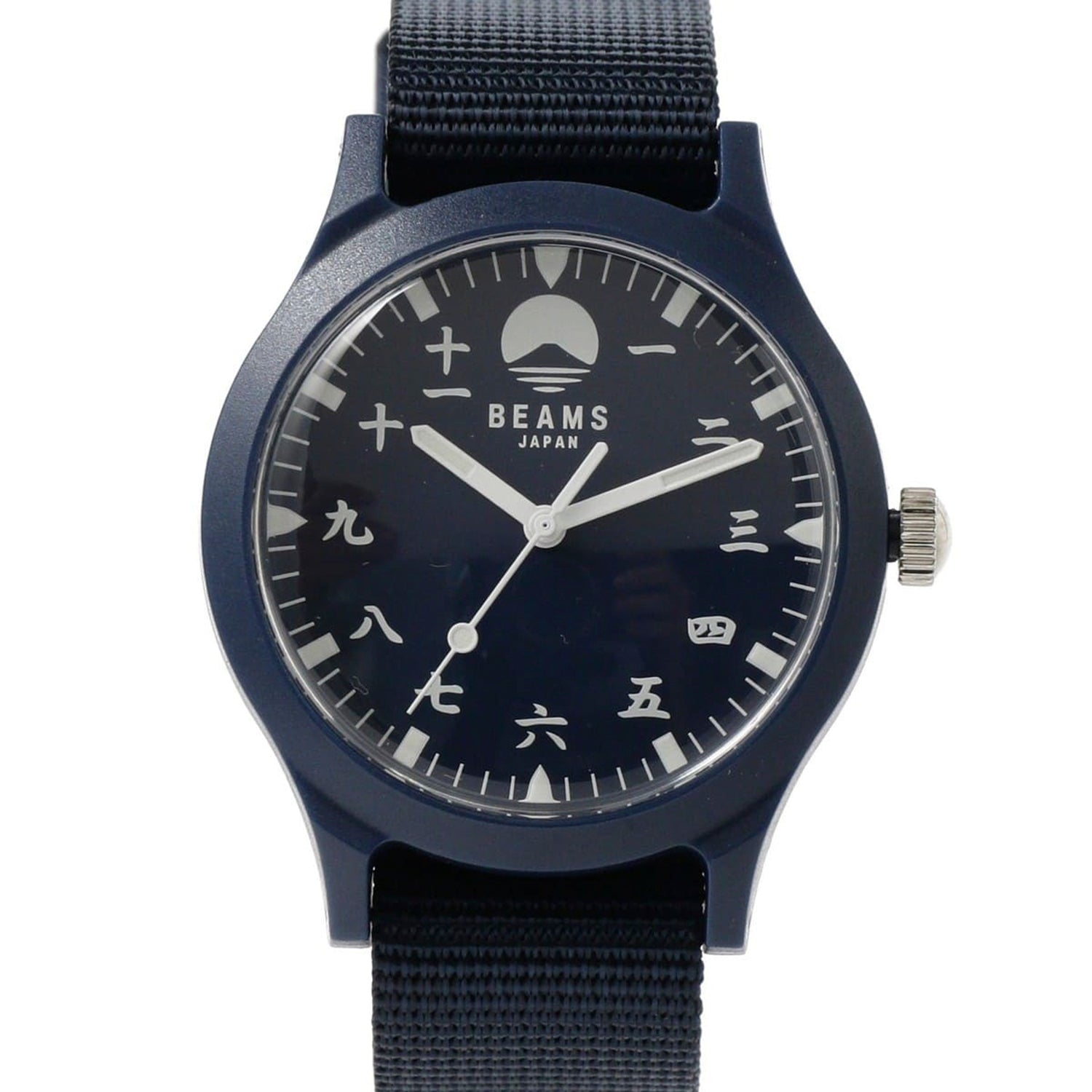 [BEAMS JAPAN] KANJI NUMBER WRIST WATCH _ NAVY