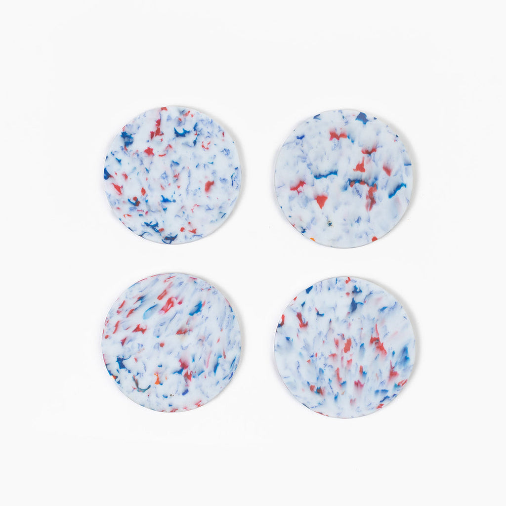 [SPACE AVAILABLE] SA COASTER SET OF 4 _ WHITE MULTI