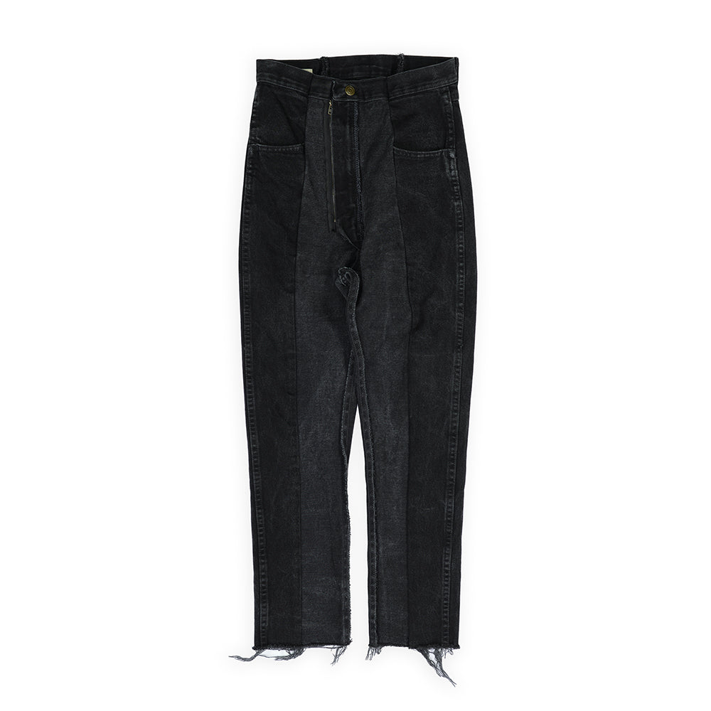 77CIRCA] WOMEN TURNED OVER SWITCHING DENIM PANTS _ BLACK – MAILLOT