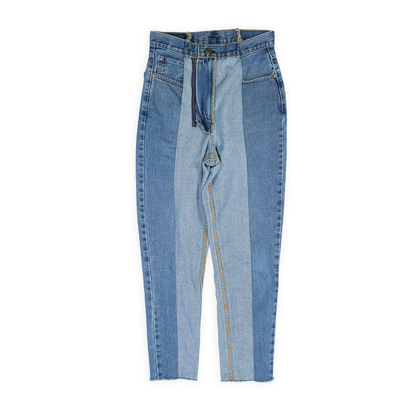 [77CIRCA] WOMEN TURNED OVER SWITCHING DENIM PANTS _ BLUE